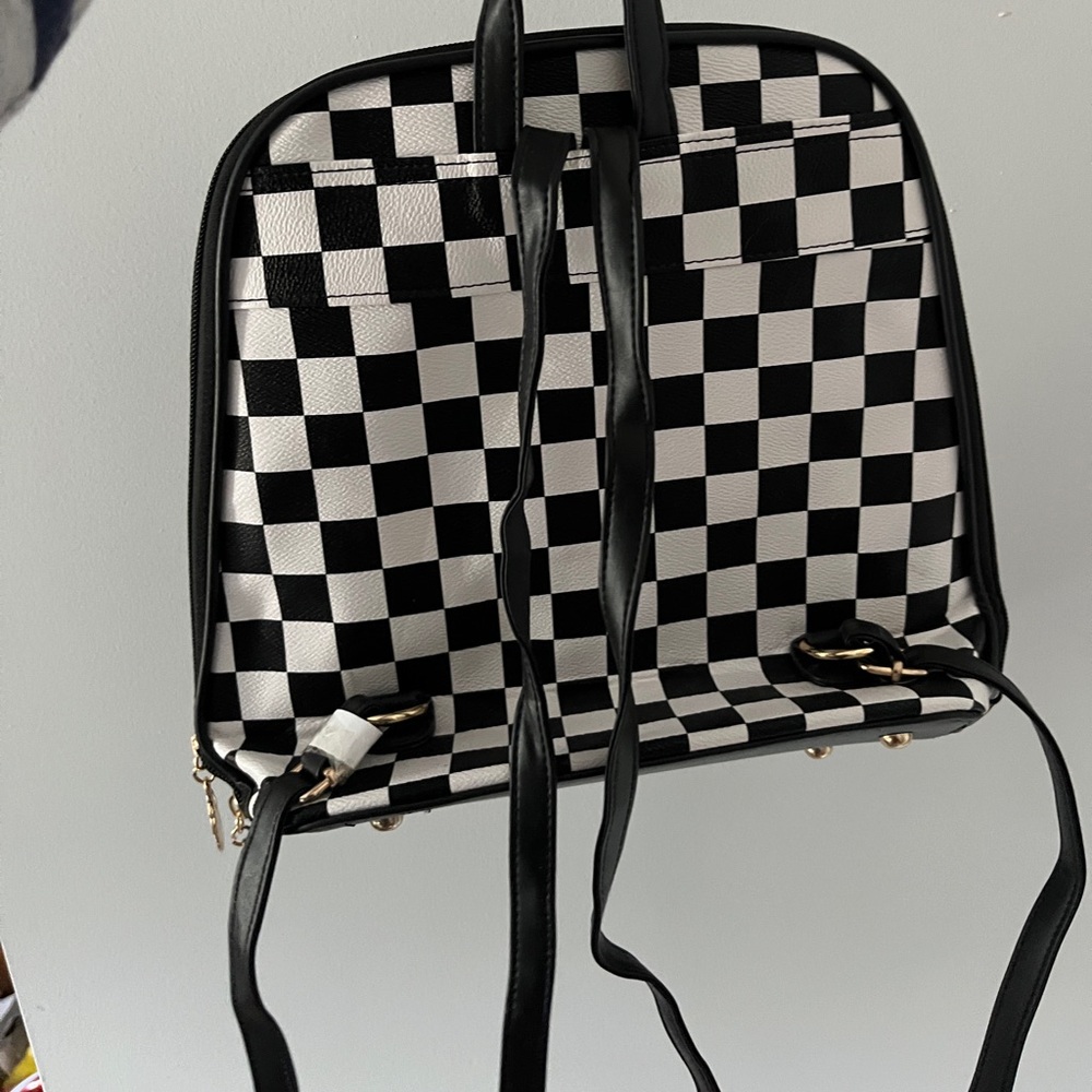 Goth Checkered Backpack - Picture 2 of 2